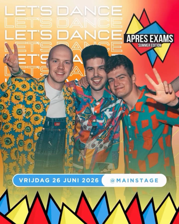 Affiche Après Exams 2026: Let's Dance op vrijdag 26 juni, main stage